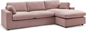 Rózsaszín sarokkanapé Belair – Bobochic Paris