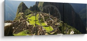 Kép - Lámák Machu Picchuban (órával) (90x30 cm)