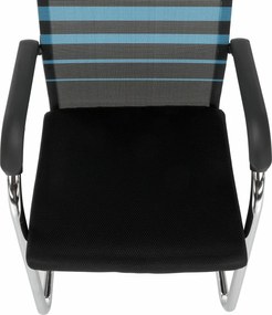 Tárgyalószék, kék/fekete, szövet, ESIN
