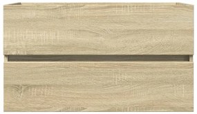 Sonoma tölgy színű szerelt fa mosdószekrény 80 x 38,5 x 45 cm