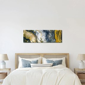 Kép - Arany absztrakció (órával) (90x30 cm)