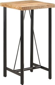 vidaXL tömör mangófa és vas bárasztal 55 x 55 x 107 cm