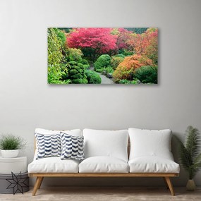 Vászonkép Fa Virágoskert Természet 125x50 cm