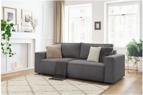 Sötétszürke kordbársony kinyitható kanapé 245 cm Nihad – Bobochic Paris