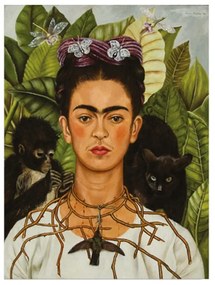 Vászon fali kép Frida Kahlo másolat, 30 x 40 cm