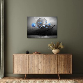 Kék absztrakt gömbök képe (70x50 cm)
