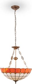 Brilagi - Tiffany vitrázs csillár láncon SIENNA 3xE27/60W/230V átm. 50 cm
