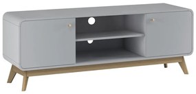 Szürke TV-állvány 140x53 cm Caitlin – Støraa