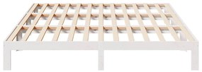 családi ágykeret matrac nélkül fehér 270x200cm tömör fa fenyőfa