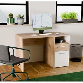 Íróasztal URO artisan tölgy/fehér