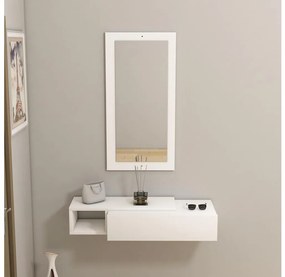 Fali polc + fali tükör VIEN fehér