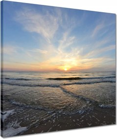 Vászonkép 40x40 Naplemente a tengerparton