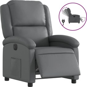 vidaXL szürke műbőr elektromos dönthető fotel