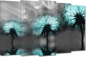 Vászonkép 150x95 Türkiz pitypangok Víz