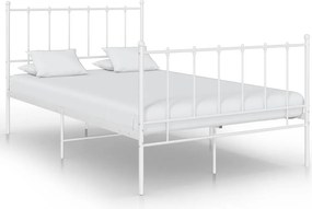 vidaXL fehér fém ágykeret 120 x 200 cm