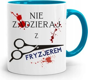 Kék Fodrász Bögre Ne Szórakozz A Fodrászoddal, fényképes nyomattal