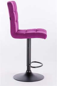 HR7009 Fukszia modern velúr szék fekete lábbal