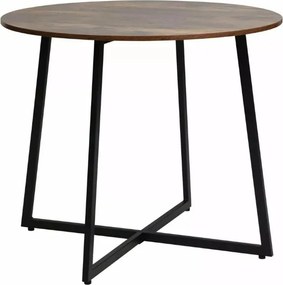 AKCIÓ Kerek étkezőasztal LUNA 90 cm, rusztikus barna II. osztály