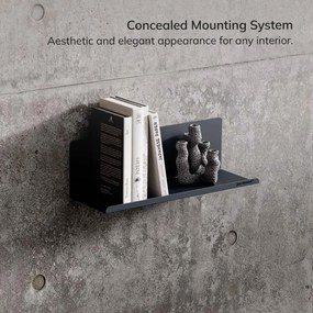 Fali polc JOANNE 400 mm, antracit