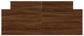 barna tölgyszínű fém ágykeret fej- és lábtámlával 120 x 200 cm