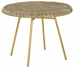 Marokkói kisasztal sárgaréz színű 65x51 cm