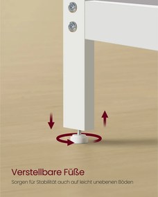 Íróasztal polcokkal, fehér120x60x75cm