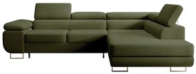 Sarokkanapé Stiletto (J) (zöld + ezüst). 1099713