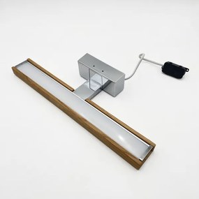 Brilagi-LED Fürdőszobai tükörvilágítás 3 az 1-ben WOODY MIRROR LED/8W/230V 40 cm IP44 króm/tölgy