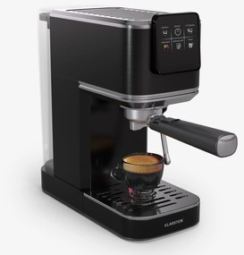 Klarstein SteelPresso Slim Touch kávéfőző, portafilter, érintőképernyő