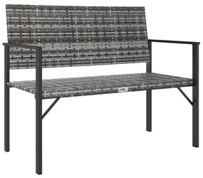 2-személyes szürke polyrattan kerti pad