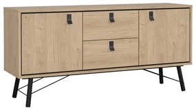 Natúr színű komód tölgyfa dekorral 150x72x40 cm Ry – Tvilum