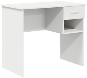 Fehér Asztal tárolóval 90x49.5x75 cm Mérnöki fa