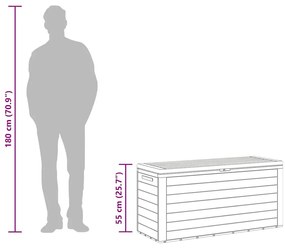 barna kerti tárolóláda 116 x 44 x 55 cm