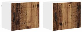Fali konyhaszekrény 2 pcs Öreg fa 50 x 31 x 40 cm Faanyag