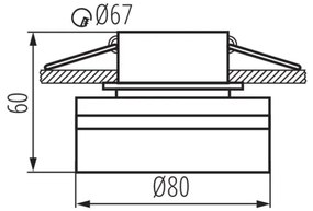 Kanlux 29237 - Beépíthető lámpa GOVIK GU10/10W fekete