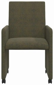 vidaXL Kerekes Étkező Székek 2 pcs Katonai zöld 57 x 66 x 94 cm