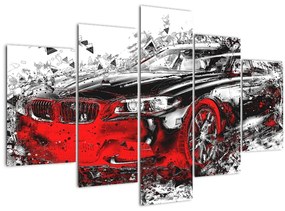 Kép - Festett autó akció közben (150x105 cm)