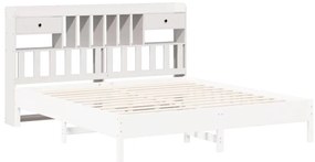 fehér tömör fenyőfa fejtámla tárolóval 180 cm