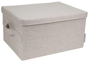 Bézs fedeles textil tárolódoboz 40x30x22 cm Soft Storage – Bigso