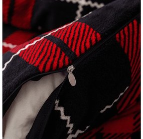 Mikroszálas ágyneműhuzat + lepedő készlet 90x200 cm ALBURY piros, egyszemélyes