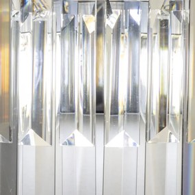 Brilagi - LED Fali kristály lámpa MOZART 2xE14/40W/230V fényezett króm