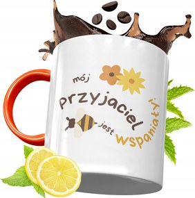 Narancssárga Bögre Barátnő Barátnőjének, fényképes nyomattal