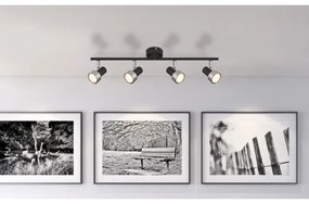 Globo 57917-4N - Spotlámpa  MASON 4xGU10/25W/230V fekete/ezüst
