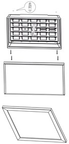 Eglo 99436 - LED mennyezeti lámpatest PIGLIONASSO LED/32W/230V 645x645 mm