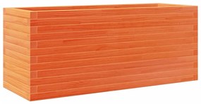 viaszbarna tömör fenyőfa kerti virágtartó 110 x 40 x 45,5 cm