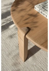 Natúr színű tölgyfa dohányzóasztal 100x180 cm Kulin – Gazzda