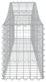 11 db íves horganyzott vas gabion kosár 200x30x40/60 cm