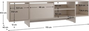 TV-asztal, kasmír, STANDO STD01