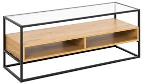 ZEIN TV-állvány, tölgy/fekete