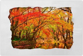 Poszterek 90x60 Őszi tájkép folyóval